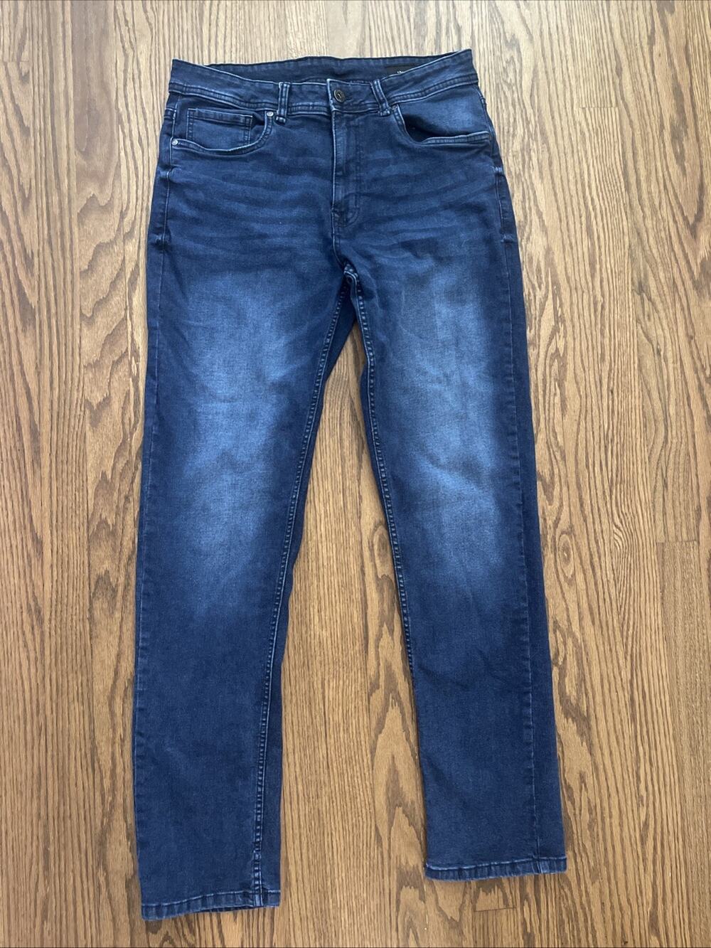 The Perfect Jean NYC Jeans Mens 33x32 Blue Dark Wash Athletic Fit Stretch Denim